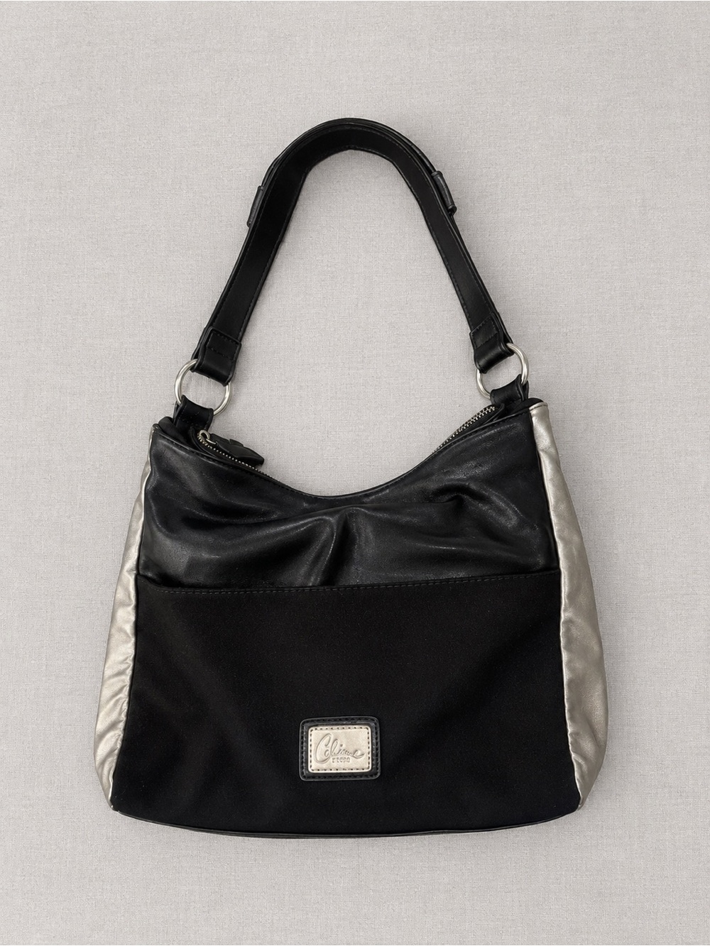 Céline Dion Collection Faux Leather Accent Hobo Shoulder Bag Style # HBO5369